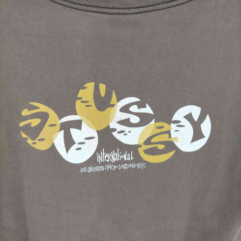 ステューシー Stussy 紺タグ USA製 ショーンフォント クルーネックTシャツ メンズ import:S