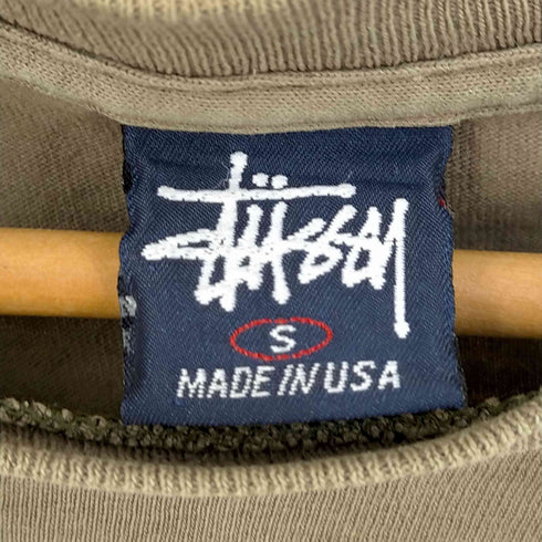 ステューシー Stussy 紺タグ USA製 ショーンフォント クルーネックTシャツ メンズ import:S