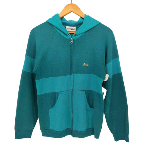 シュミーズ ラコステ CHEMISE LACOSTE 70s 中期 ワンポイントロゴワッペン ラグランスリーブ ジップアップ パーカー レディース