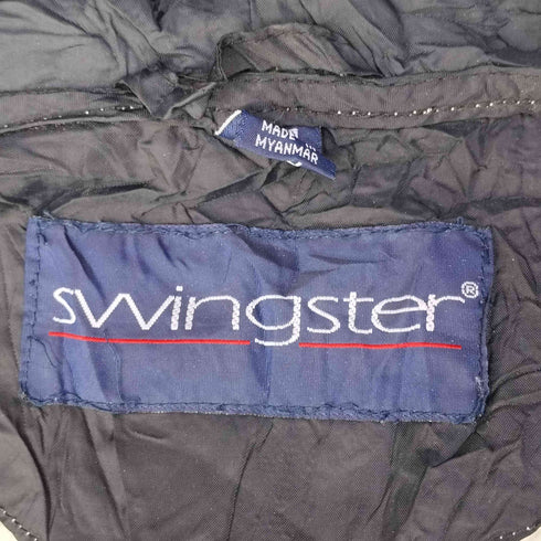 スウィングスター SWINGSTER ロゴ刺繍 ナイロン アノラック パーカー メンズ JPN:XL