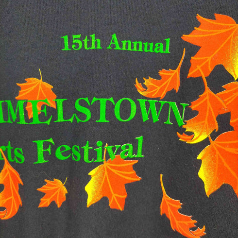 ジャージーズ JERZEES USA製 HUMMELSTOWN ARTS FESTIVAL 紅葉プリント クールネックスウェット メンズ JPN:M