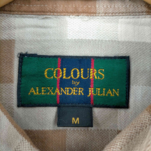 カラーズ バイ アレクサンダー ジュリアン COLOURS by ALEXANDER JULIAN ブロックチェック レギュラーカラーシャツ メンズ M