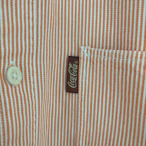 コカコーラ Coca-Cola ガチャポケ ストライプシャツ メンズ import:M