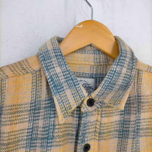 pain shine チェック レギュラーカラーシャツ メンズ import:L