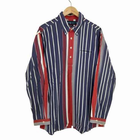ラルフローレン RALPH LAUREN SLATER ストライプ プルオーバーシャツ メンズ LL