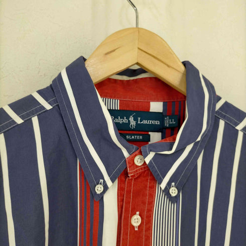 ラルフローレン RALPH LAUREN SLATER ストライプ プルオーバーシャツ メンズ LL