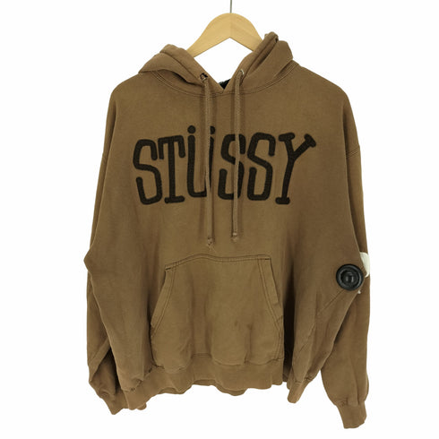 ステューシー Stussy 90S USA製 紺タグ ロゴワッペン プルオーバー パーカー メンズ import:L
