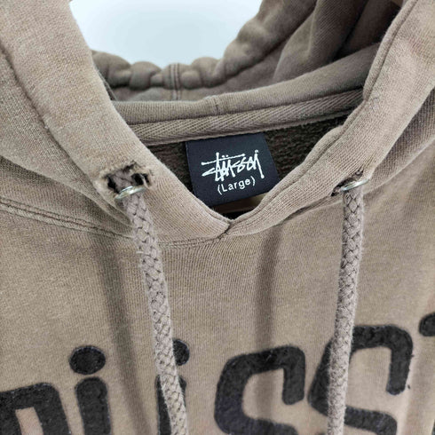 ステューシー Stussy 90S USA製 紺タグ ロゴワッペン プルオーバー パーカー メンズ import:L