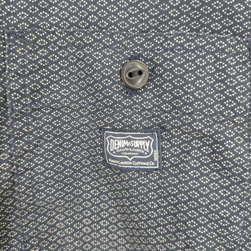 デニムアンドサプライ ラルフローレン DENIM & SUPPLY RALPH LAUREN 小紋柄 猫目ボタンレギュラーカラーシャツ メンズ import:XS