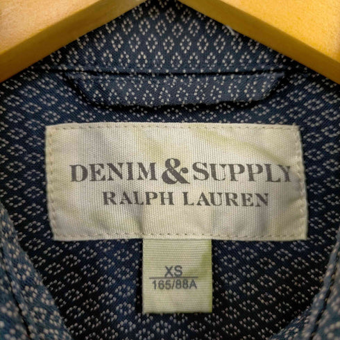 デニムアンドサプライ ラルフローレン DENIM & SUPPLY RALPH LAUREN 小紋柄 猫目ボタンレギュラーカラーシャツ メンズ import:XS