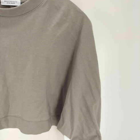 ビューティーアンドユースユナイテッドアローズ BEAUTY & YOUTH UNITED ARROWS クロップド クルーネック L/S Tシャツ レディース