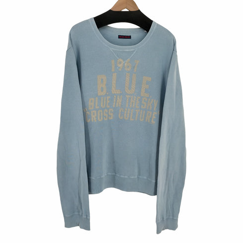 ブルーブルー BLUE BLUE 前V CROSS CULTURE クルーネックスウェット メンズ JPN:L