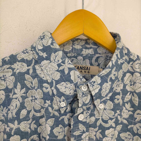 カンサイジーンズ KANSAI JEANS リバースプリント アロハシャツ メンズ import:XL