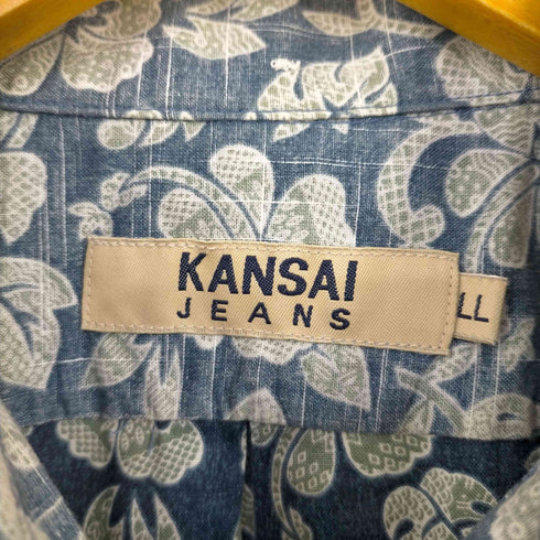 カンサイジーンズ KANSAI JEANS リバースプリント アロハシャツ メンズ import:XL