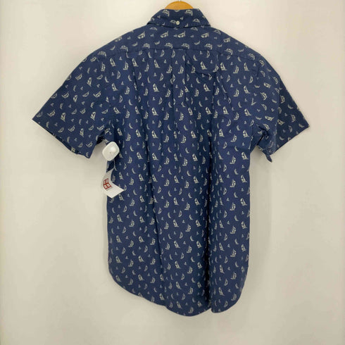 ラルフローレン RALPH LAUREN ヨット柄 コットン B.D S/Sシャツ メンズ import:S