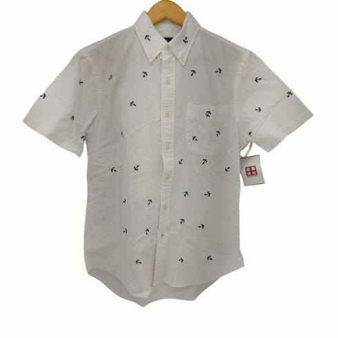 ラルフローレン RALPH LAUREN アンカー柄 コットン B.D S/Sシャツ メンズ import:S