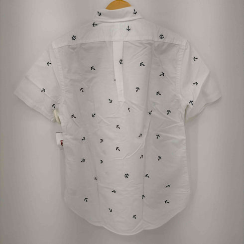 ラルフローレン RALPH LAUREN アンカー柄 コットン B.D S/Sシャツ メンズ import:S
