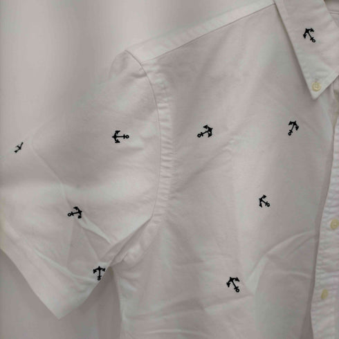 ラルフローレン RALPH LAUREN アンカー柄 コットン B.D S/Sシャツ メンズ import:S