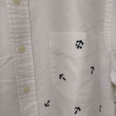 ラルフローレン RALPH LAUREN アンカー柄 コットン B.D S/Sシャツ メンズ import:S