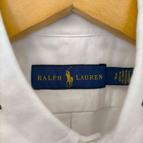 ラルフローレン RALPH LAUREN アンカー柄 コットン B.D S/Sシャツ メンズ import:S