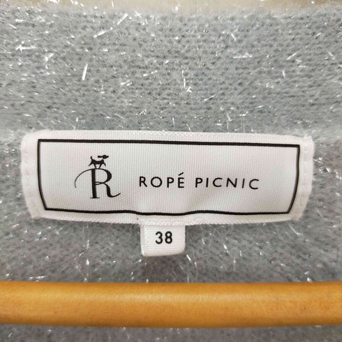 ロペピクニック Rope Picnic ガラスヤーンハートボタンクルーネックカーディガン レディース JPN:38