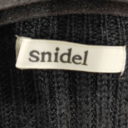 スナイデル snidel リブファーハイネッククロップドニット レディース FREE