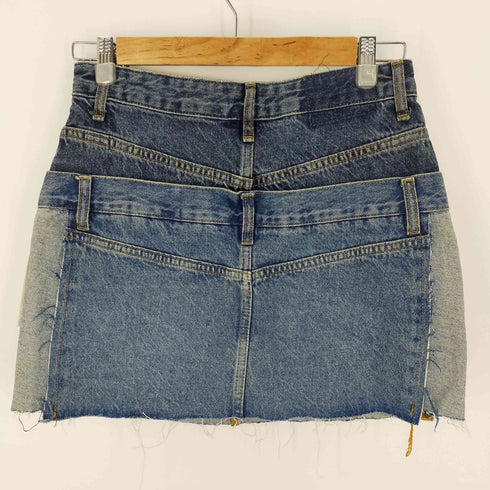 ザラ ZARA ZW DENIM レイヤードデザインデニムミニスカート レディース S