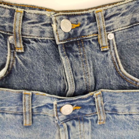 ザラ ZARA ZW DENIM レイヤードデザインデニムミニスカート レディース S