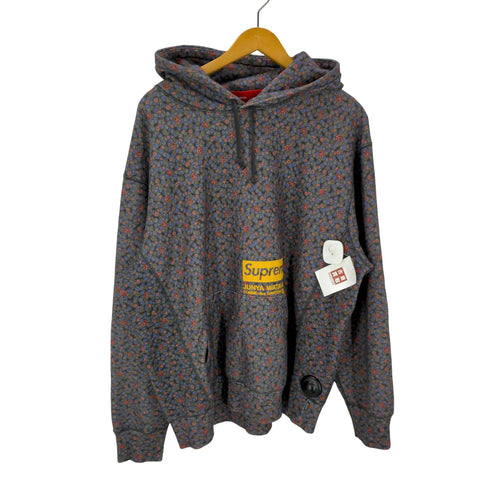 シュプリーム Supreme HOODED SWEATSHIRT BLACK FLOWERS メンズ JPN:L