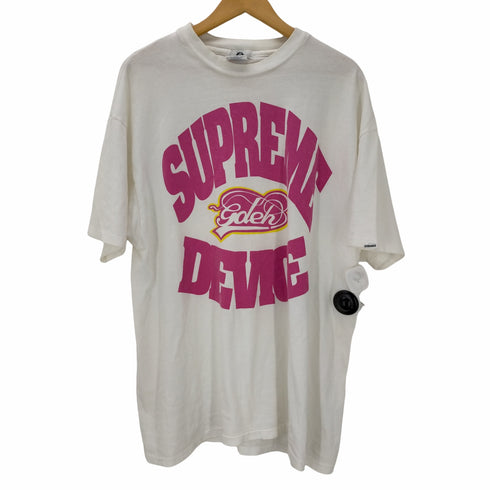 グッドイナフ GOOD ENOUGH USA製 S/S HANESボディ SUPREME DEVICE プリントTシャツ メンズ JPN:L