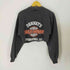 ハーレーダヴィットソン HARLEY DAVIDSON 80-90S USA製 両面プリントクロップドスウェット ©1989 HOLOUBEK.INC フレイム 鷲 レディース JPN:M
