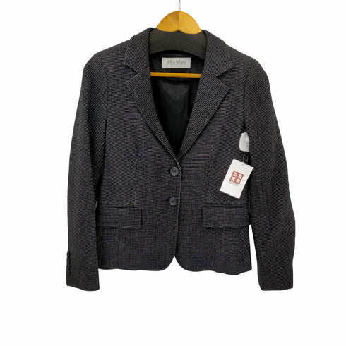マックスマーラ MAX MARA イタリア製 白タグ ウール混カシミヤ 2Bテーラードジャケット レディース JPN:38