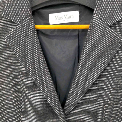 マックスマーラ MAX MARA イタリア製 白タグ ウール混カシミヤ 2Bテーラードジャケット レディース JPN:38