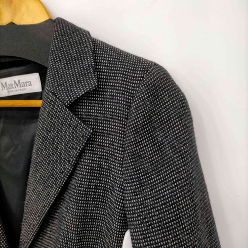 マックスマーラ MAX MARA イタリア製 白タグ ウール混カシミヤ 2Bテーラードジャケット レディース JPN:38