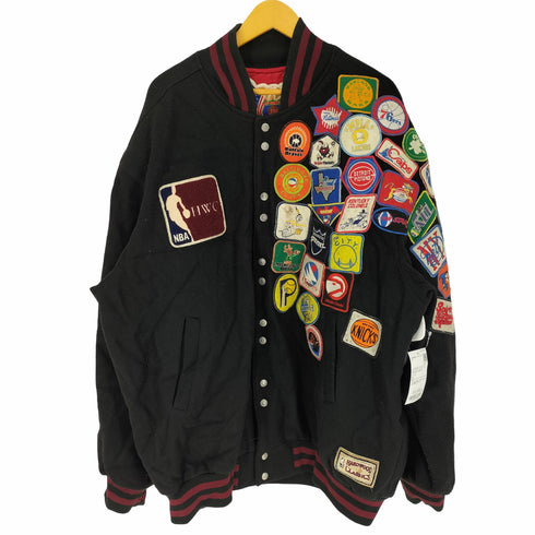 JEFF HAMILTON バスケットボール チーム ロゴ メニ― ワッペン ウール スタジャン 5XL ビッグサイズ メンズ 5XL