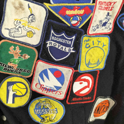 JEFF HAMILTON バスケットボール チーム ロゴ メニ― ワッペン ウール スタジャン 5XL ビッグサイズ メンズ 5XL