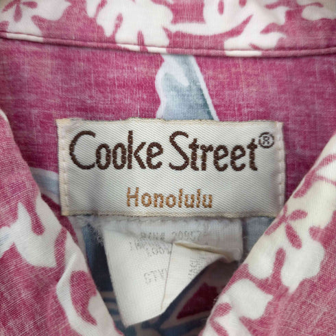 クックストリート Cooke Street USA製 リバースプリント アロハシャツ メンズ import:L