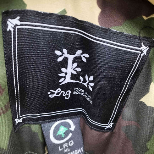 エルアールジー LRG ラスタカラー ロゴ 刺繍 オリジナル カモ 迷彩 中綿 ジャケット メンズ import:XL