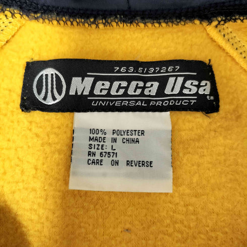 メッカ mecca 90-00S ロゴ テープ ハーフジップ アノラック フリース ジャケット メンズ import:L