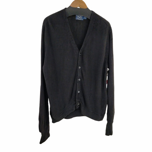 U.S. LINES SPORTSWEAR USA製 アクリルカーディガン ブラック メンズ import:L