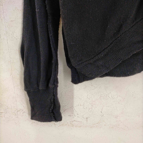U.S. LINES SPORTSWEAR USA製 アクリルカーディガン ブラック メンズ import:L