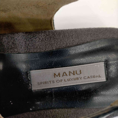 マニュ manu レザーストラップサンダル レディース JPN:24