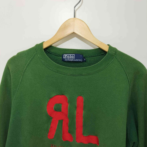 ポロバイラルフローレン Polo by RALPH LAUREN 90S ロゴ刺繍 クルーネックスウェット メンズ import:M