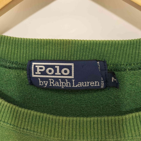 ポロバイラルフローレン Polo by RALPH LAUREN 90S ロゴ刺繍 クルーネックスウェット メンズ import:M