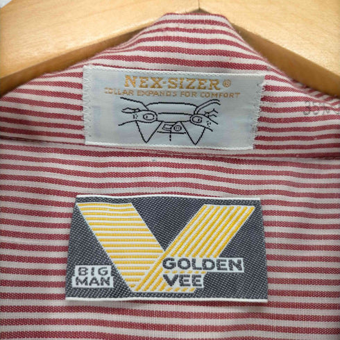 GOLDEN VEE BIG MAN ストライプシャツ メンズ 18 1/2