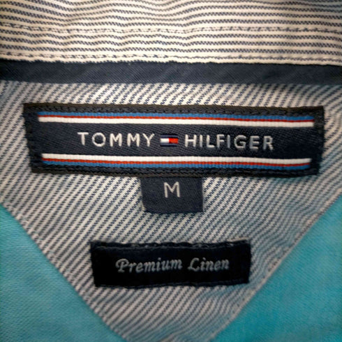トミーヒルフィガー TOMMY HILFIGER PREMIUM LINEN ロゴ刺繍 リネン ボタンダウンシャツ メンズ JPN:M