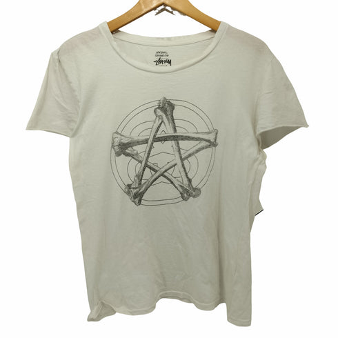ステューシー Stussy シャネルロゴ ボーン スター 骨 星 クルーネックTシャツ メンズ import:M