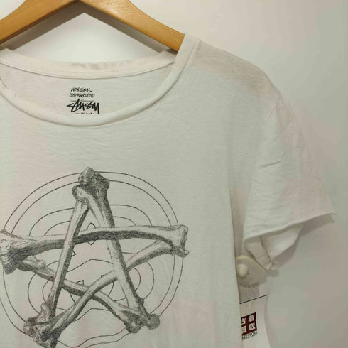 ステューシー Stussy シャネルロゴ ボーン スター 骨 星 クルーネックTシャツ メンズ import:M
