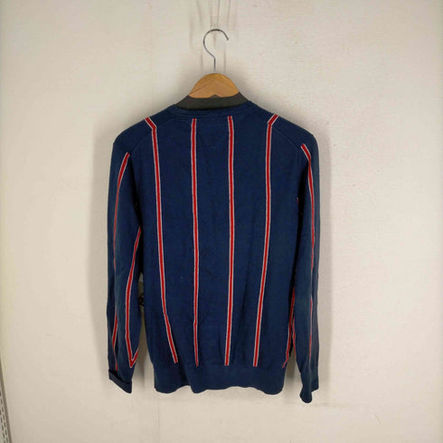 トミーヒルフィガー TOMMY HILFIGER ストライプ柄 クルーネック コットンニット メンズ JPN:M