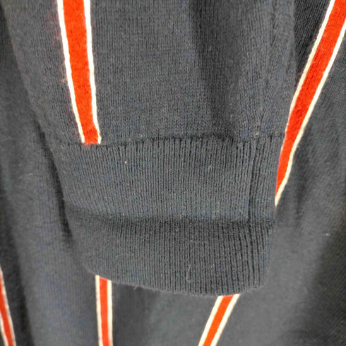 トミーヒルフィガー TOMMY HILFIGER ストライプ柄 クルーネック コットンニット メンズ JPN:M